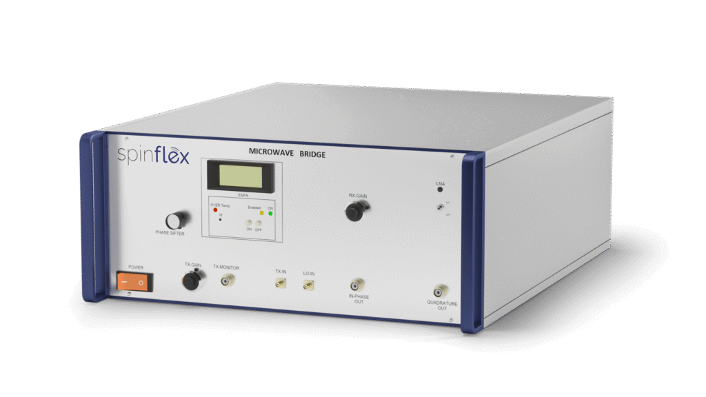 Pulsed ESR macro-wave X band bridge from Spinflex Instruments spectrometer for time-resolved electron spin resonance research